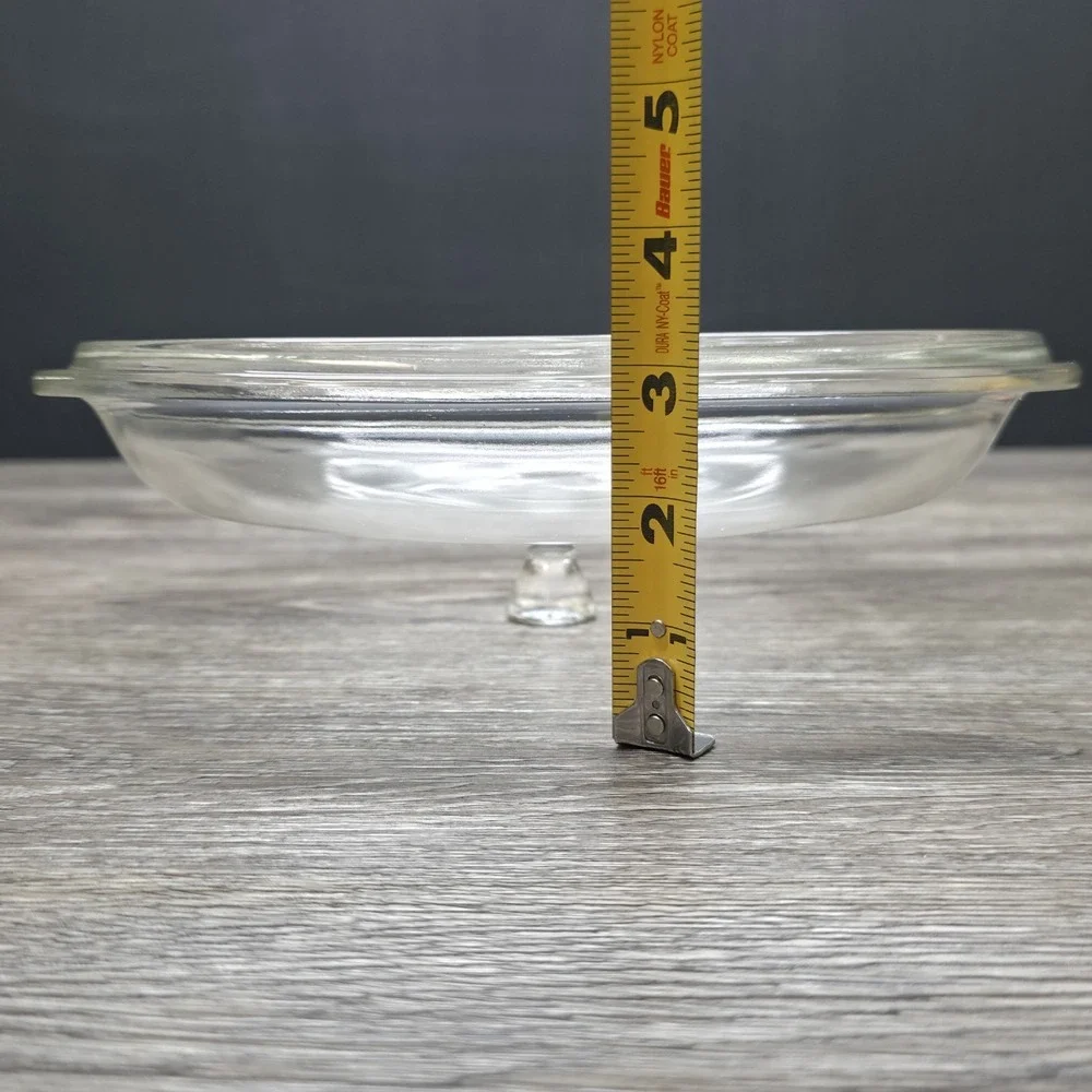 Pyrex Square Casserole Lid - Part# P-12-C - High Top Clear Lid - Small Handle
